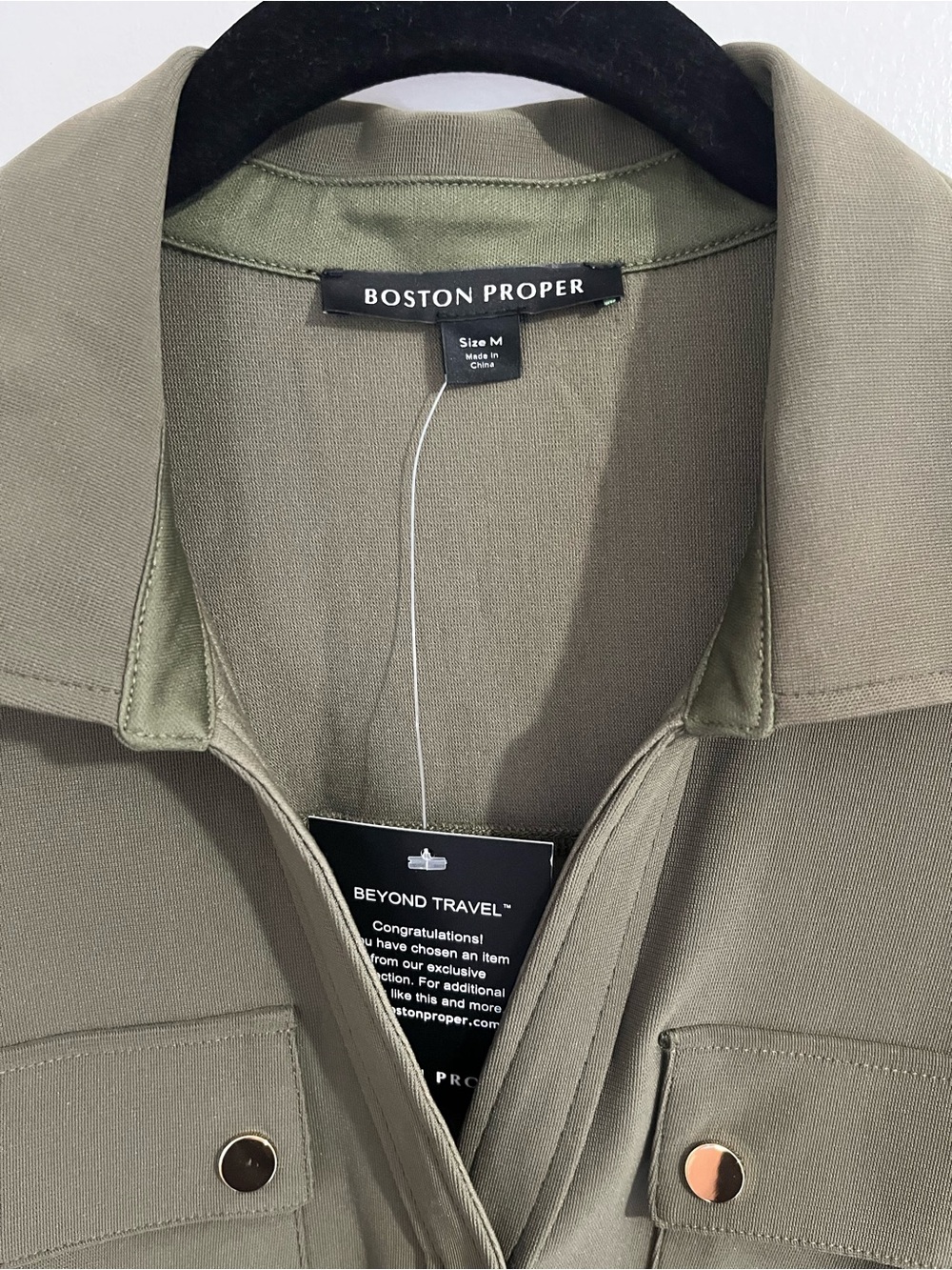 NWT Boston Proper Olive Sleeveless Drawstring Tracel Utility Dress - Picture 5 of 6